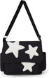 Aesthetic Messenger Bag Cute Tote Bags Y2K Star Shoulder Bag Canvas Tote Bag Kawaii Crossbody Bag for Women