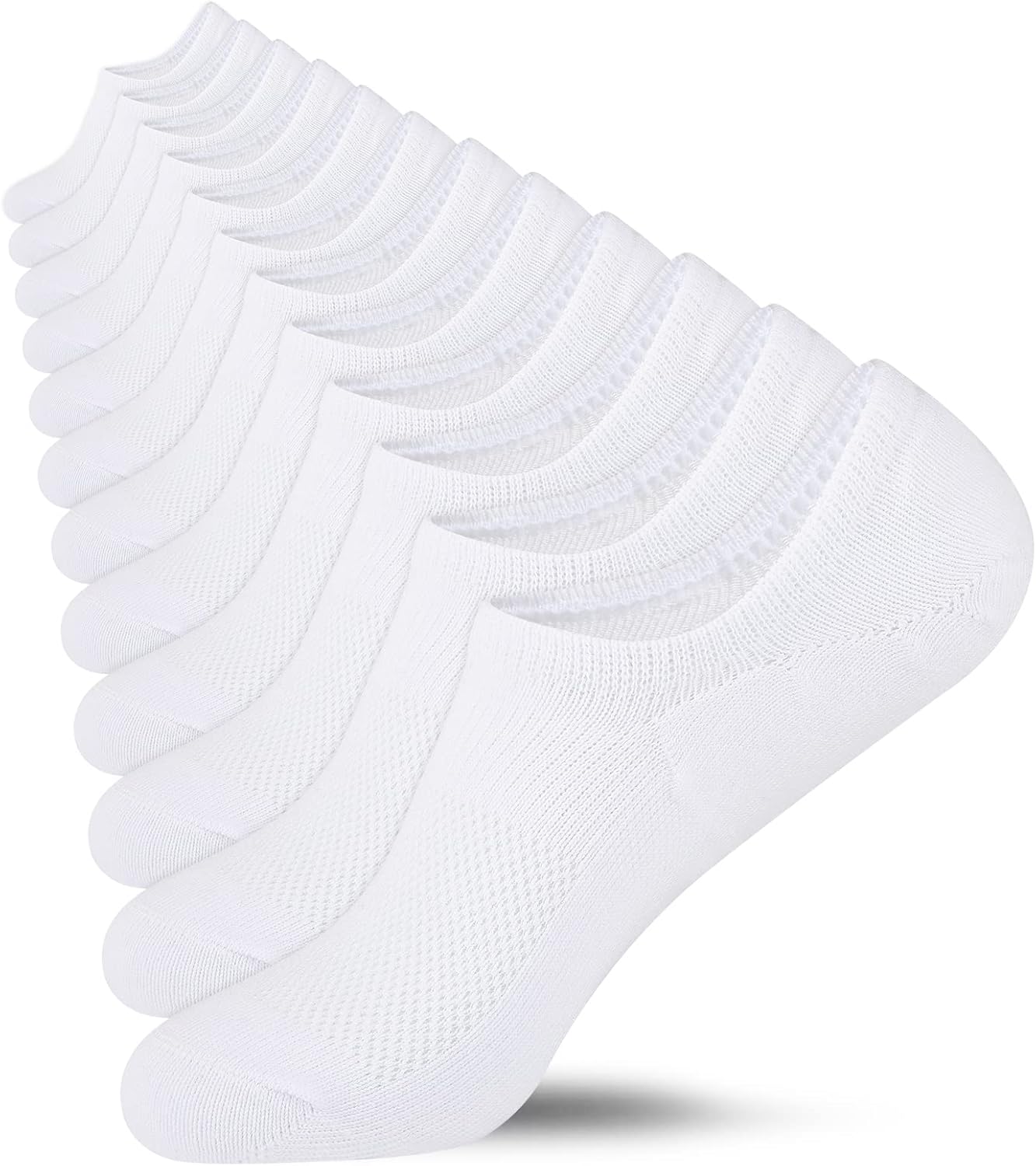 No Show Socks Womens Cotton Low Cut Non Slip Casual Socks Invisible Flat Boat Liner Socks (6/9 Pairs)