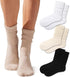 Crew Socks For Women Multipairs Cotton Cushioned Athletic Socks Retro Slouch Socks Mid Calf Rib Tube Socks