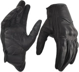 Motorcycle Leather Gloves for Men Touchscreen Motocross Gloves Moto Gloves Dirt Bike Biker Riding Gloves Black