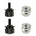4 PCS Stainless Knurled Fender Rear Seat Bolts Screw and Nut Kit Quick Mount Compatible with 1986-2023 Harley Touring Soft (Black-Black)