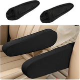 2PC Car Front Seat Armrest Covers,Universal Size Seat Arm Rest Cover,Flat Cloth Fabric Armrest Cover,Car Interior Accessories(1Pair) (Black)