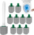 10 Pc Pumice Stone for Toilet, Toilet Pumice Cleaning Stone with Handle, Replaceable Toilet Pumice Stone for Cleaning, Nature Scouring Stick for Hard Water Stains, Bathroom Tiles Limescale Remover