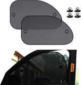 2 PCS Car Front Side Window Sunshade, 25.5" x 14.9" Perfect Arc Fit Mesh Sun Protection Cover,Suitable for Most Family Cars and SUVs (Black)