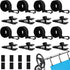24 Pcs Pool Solar Cover Reel Attachment Kit, Inground Swimming Pool Solar Cover Straps and Clips, Solar Blanket Straps Kit Including 8 Straps with Hooks, 8 Clips and 8 Touch Fastener