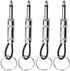 4-Piece Guitar Amplifier Keychain Set - 6.35mm Audio Plug Keyring - Music Gift for Recording Studio, Rehearsal Space, Guitar Lover Decoration