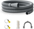 10 feet (3 Meters) Hose Universal Washing Machine Drain Hose Flexible Dishwasher Drain Hose Extension Corrugated Washer Discharge Hose Kit