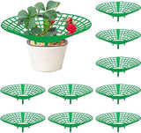 10 Pack Strawberry Plant Supports, Strawberry Plant Stand with 3 Sturdy Legs, Strawberry Growing Racks, Strawberry Growing Frame, Protecting Strawberry Plants from Mold, Rot and Dirt, Green