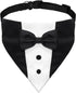 Dog Tuxedo, Formal Dog Wedding Marriage Bandana Bow Tie Collar Adjustable Cat Costume Pet Party Tux for Small, Medium and Large Dogs Engagement Birthday