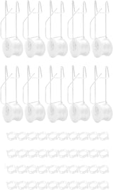 10 PCS Tomato Roller Hooks with String & 40 Clips, 49.2FT Twine Tomato Trellis Kit - Climbing Support for Tomato, Flower Vine, Greenhouse, Home Gardening (10 PCS)