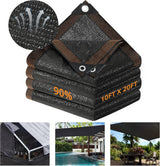 Garden 90% Shade Mesh Cloth,  10 x 20FT Sun Shade Net,Resistant Mesh Sun Shade Reinforced Grommets Shade Trap for Greenhouse,Plant,and Backyard Patio Sunshade,Pergola(Black-3x6m)