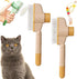 Avatore Zenbrush - Removes Fur & Relieves Pain, Zen Brush for Cats, Zenbrush Cat Comb, Self-Cleaning Cat Brush with Release Button, Cat Grooming Flea Brush for Short & Long Cat (orange,2pcs)