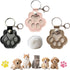 3pcs Leather Pet Memorial Keychain,Dog Hair Collector Keychain,Cat Paw Shaped Pet Memorial Gifts for Pet Parent (3PCS)