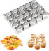 Gold Fish Cracker Cutter, 25 Cavity Mini Fish Cookie Cutter with Cleaning Brush Stainless Steel Fish Shaped Cutter Molds for Kids DIY and Baking.