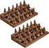 2Pcs Wooden Ring Display Stand, 3 Tier Ring Organizer for 18 Rings Storage Selling, Wood Ring Holder Wooden Ring Organizer, Jewelry Display Holder Showcase for Ring Organizer Jewelry Show Storage