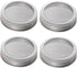 4 Pack Mesh Strainer Jar Stainless Steel Sprouting Jars Mason Wide Mouth Canning Lids for Growing Bean, Seeds and Salad(70MM)