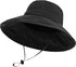 Sun Hats for Women, Wide Brim Waterproof Bucket Hat, Summer Beach Packable Ponytail Hat,UPF 50+ UV Protection