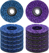 12 PCS Strip Discs 4"x 5/8" Stripping Wheel Suitable for Cleaning Angle Grinder to Remove Paint, Rust and Weld Oxidation(Blue&Purple)