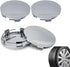 4 PCS Car Wheel Hub Center Cap, 60mm OD 58mm ID,ABS Rust-Proof Durable Snap-in Anti-Falling Fastening Installation Accessories, Wheel Hub Modification Decoration,Universal for Cars (Silver)
