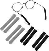 4 Pairs Soft Cotton Glasses Ear Grips – Anti-Slip, Pain Relief Ear Cushions for All-Day Wear | Universal Fit for Reading/Sunglasses/Sport, Lightweight & Washable