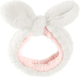 Skin Care Headband, Facial Wash Band, Bunny Ear, Bath Shower, Girls Rubber Makeup (B, M)