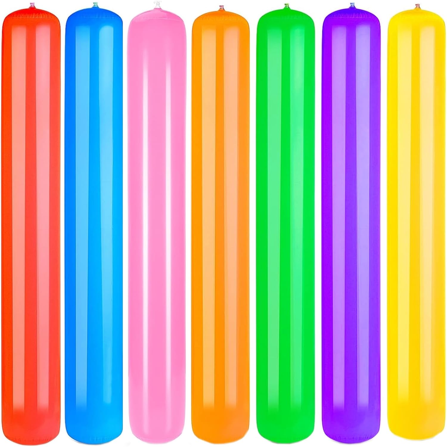 7 Packs Swimming Pool Floats Inflatable Sticks, 105cm Giant Pool Noodles Swimming Noodles, Thickened PVC Water Fun Games Float for Indoor/Outdoor Summer Pool Party