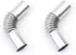 13cm Stainless Steel Bent Threaded Corrugated Exhaust Pipe Connector Durable Heat Resistant Rust Proof Design for Efficient Exhaust Systems Ideal for Automotive (2pcs)