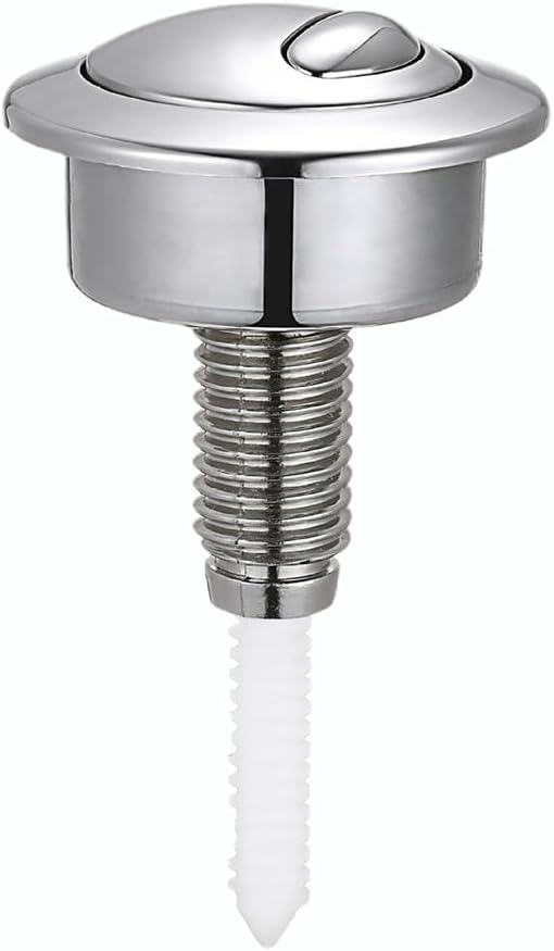 Top Push Button for Toilet Compatible with 49 Flush Valve Durable Replacement Part for Efficient Flushing Ideal for Home Office Commercial Use (Electroplated Silver Plating)