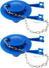 2 Pack Universal Toilet Tank Flapper 2 Inch Easy to Install Long Lasting All Rubber Seal Flapper Replacement Water Saving, High Performance-Blue