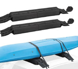 Universal Soft Roof Rack Pads for car Without crossbars,Carrier for Kayak,Surfboard,SUP,Canoe with Tie Down Strap,Quick Loop Strap and Storage Bag