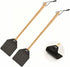2Pcs Fly Swatter, Heavy Duty Fly Swatter with Long Wood Handle and Hanging Rope Durable for Indoor Outdoor Home Fly(Black)