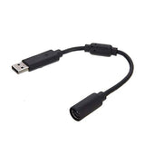 Computer Cables USB Breakaway Cable Cord Adapter for Xbox 360 Wired Gamepad Controller EM88 - (Cable Length Black)