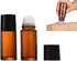 2Pcs Brown 50ml Glass Essential Oil Roller Bottles,Large Empty Roller Bottles Refillable,Deodorant Bottle Containers Rollerball for Fragrance Refillable Containers Accessories