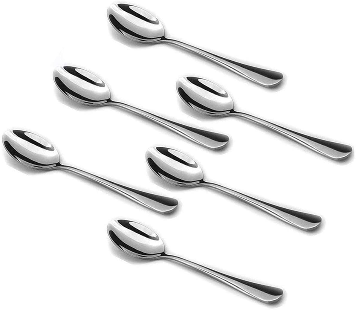 Demitasse Espresso Spoons Set of 6, Mini Coffee Spoon, 18/10 Stainless Steel Small Spoons for Dessert, Tea, Appetizer, 4.7