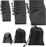 Drawstring Bag String Bag - 15Packs 3Sizes Nylon Cinch Ditty Stuff Pouch with Toggle for Gym, Luggage, Storage, Shoes, Travel