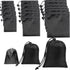 Drawstring Bag String Bag - 15Packs 3Sizes Nylon Cinch Ditty Stuff Pouch with Toggle for Gym, Luggage, Storage, Shoes, Travel