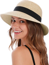 Women's Sun Hats UV Protection Large Wide Brim Hat Women Packable Sun Hat for Women Straw Hats