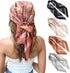 27 Inches Silk Feeling Square Head Scarf 4 Pcs Satin Square Head Scarves for Women Hair Bandanas
