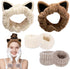 4-Piece Set Headband for Washing Face, Cute Makeup Headband & Wrist Bands to Wash Face, Skincare Headband, Spa Headband, Face Wash Wristbands, Stretchable Headbands, Perfect for Spa and Sports Use