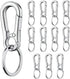 12 PCS Keychain Clip, Keychain Ring, Metal Keychain Holder Organizer for Car Keys, Keychain Carabiner for Men and Women