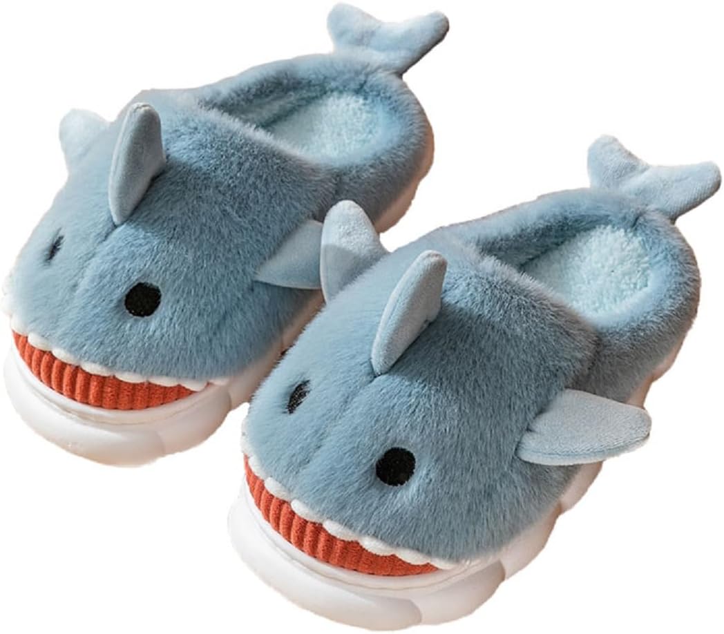 Cartoon Fuzzy Slippers Animal Shape Plush Slippers Thick Sole Soft Winter Indoor Slippers for Women and Men
