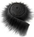 2x59 Inch Shaggy Faux Fur, Plush Faux Fur Fabric Strips, Super Soft Craft Precut Strip for DIY Craft Cosplay Costume Christmas Halloween Santa Claus Gnome Beard Hair Dwarf Decoration (Black)