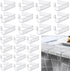 Table Cloth Clips, 24PCS Plastic Transparent Picnic Tablecloth Clips Large Windproof for Christmas Home Wedding Party Indoor Outdoor Camping(2 Sizes)