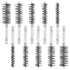 10 Pieces of Wire Brush Drilling Cleaning Brush Set, Stainless Steel Hole Cleaning Brush, 1/4 Inch Hexagonal Handle Tube Cleaning Drill Bit Wire Brush