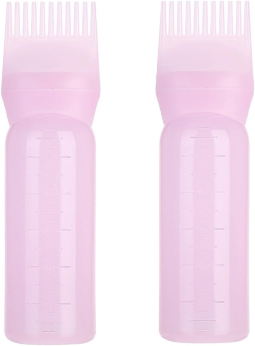 Hair Oil Applicator Bottle, 160ml Root Comb Applicator Bottle Lightweight Oil Bottle for Hair for Scalp Treatment Essential and Hair Coloring Dye(White) (Pink-2)