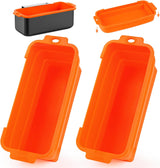 Silicone Grease Cup Liners 2-Pack: Blackstone Griddle Accessories - Reusable Foldable Drip Pan Liners for 17"/28"/36" Blackstone Griddle BBQ Grease Catcher Cup Protection（Orange