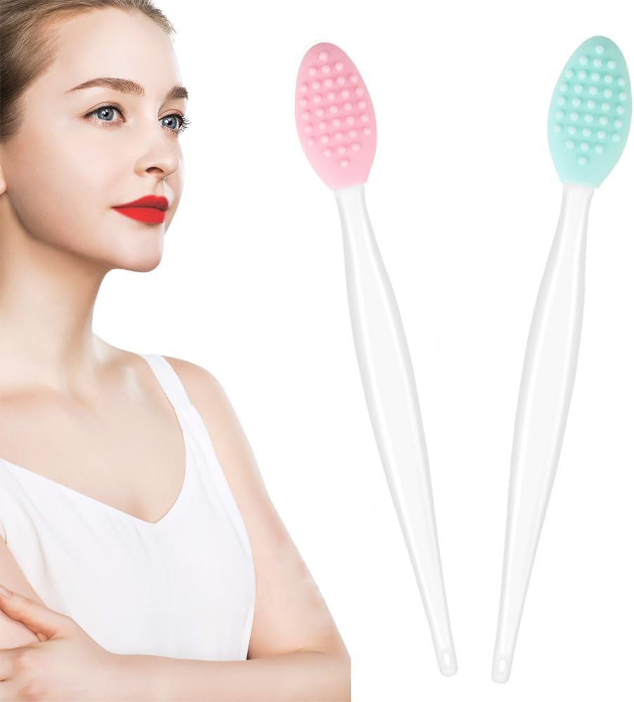 Silicone Lip Scrub Brush Lip Scrubber Tool Lip Exfoliator Brush Exfoliating Lip Scrub Tool for Dark Lips