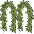 Eucalyptus Garlands, 2 Packs 5.8FT Long Faux Eucalyptus Leaves Garland Plant, Artificial Imitation Silver Dollar Eucalyptus Leaves and Vines (2)