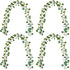 4 Pack Artificial Eucalyptus Garlands for Decoration, Artificial Greenery Garland Fake Vines for Bedroom and Wedding Decor, Artificial Plants with Ivy Vines for Mantle Table Runner Home Decor