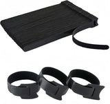 100 PCS 6 Inches Reusable Cable Ties, Adjustable Wire Ties, Cable Organizer, Cord Wrap and Hook Loop Cords Management for Organizing Home, Office, Data Centers（Black）